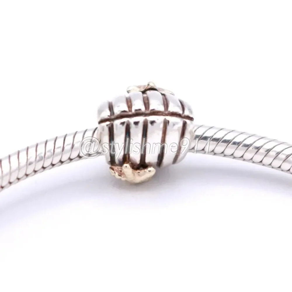 PANDORA Silver Sea Shell Charm with 14K Gold - 790249
